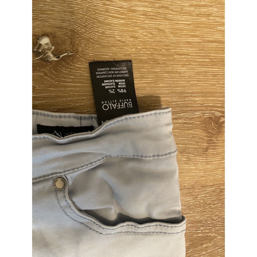 Buffalo David Bitton Daily Mid Rise Stretch Ankle Light Blue Jeans Sz 14/34 - Picture 6 of 9